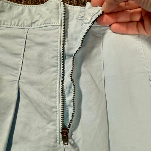 American Eagle Glacial Blue Pleated Mini Skirt Academia Preppy 8 - Picture 7 of 8